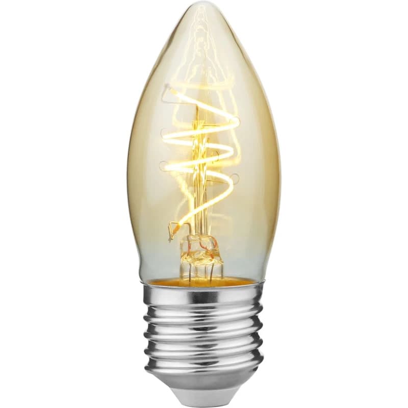 SPL E27 LED Kaarslamp | 4.2W Goud 2200K 220V/240V 922 | 360° Dimbaar thumbnail 2