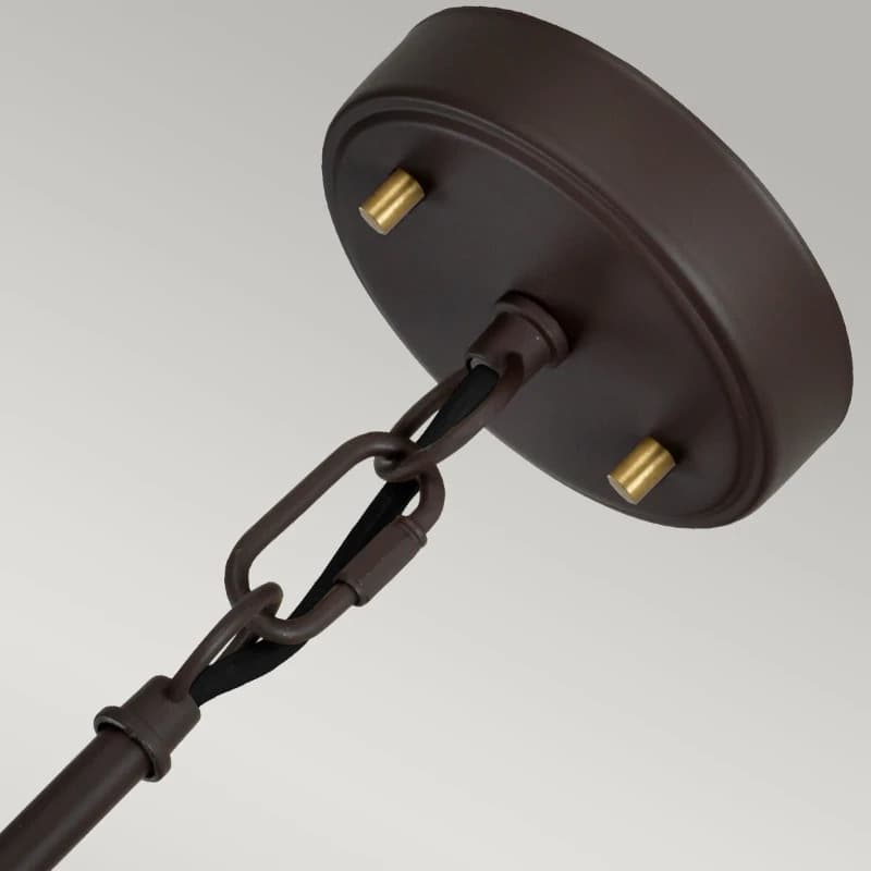 Elstead Lighting LED Hanglamp Corona | 2X E27 Max 60W | Dimbaar | Museum Bronze Dark Brown Painted/ Aged Brass thumbnail 2