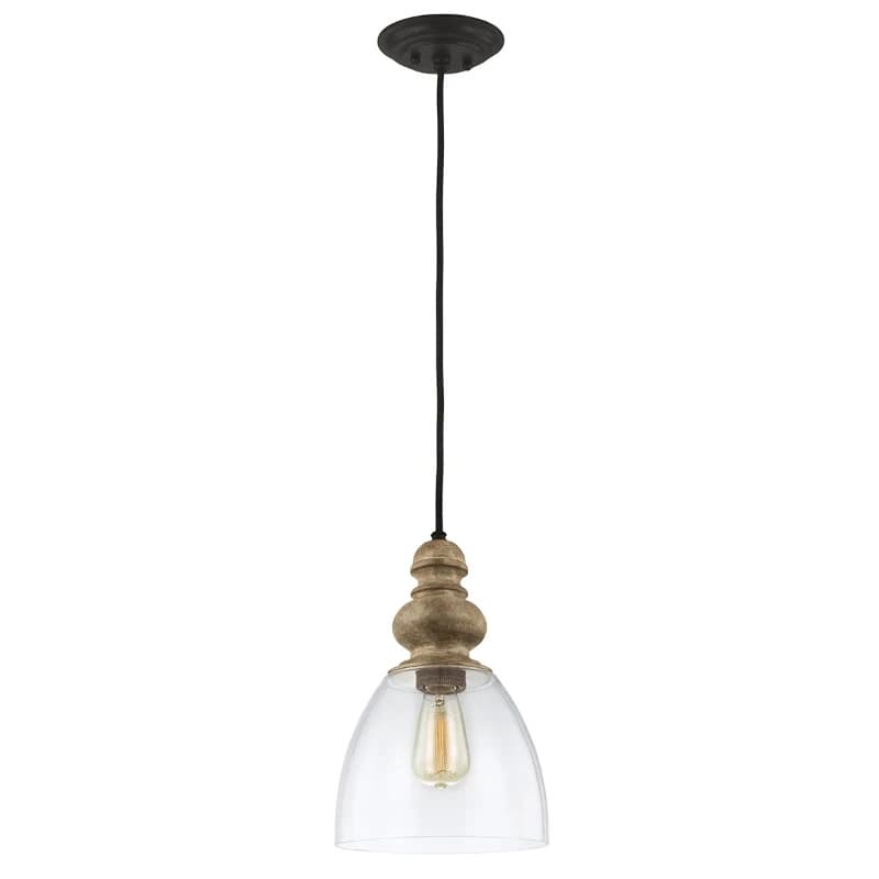 Feiss LED Hanglamp Matrimonio | 1X E27 Max 60W | Dimbaar | Driftwood / Dark Weathered Zinc