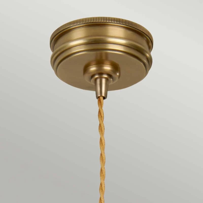 Elstead Lighting LED Hanglamp Douille | 1X E27 Max 60W | Dimbaar | Aged Brass thumbnail 2
