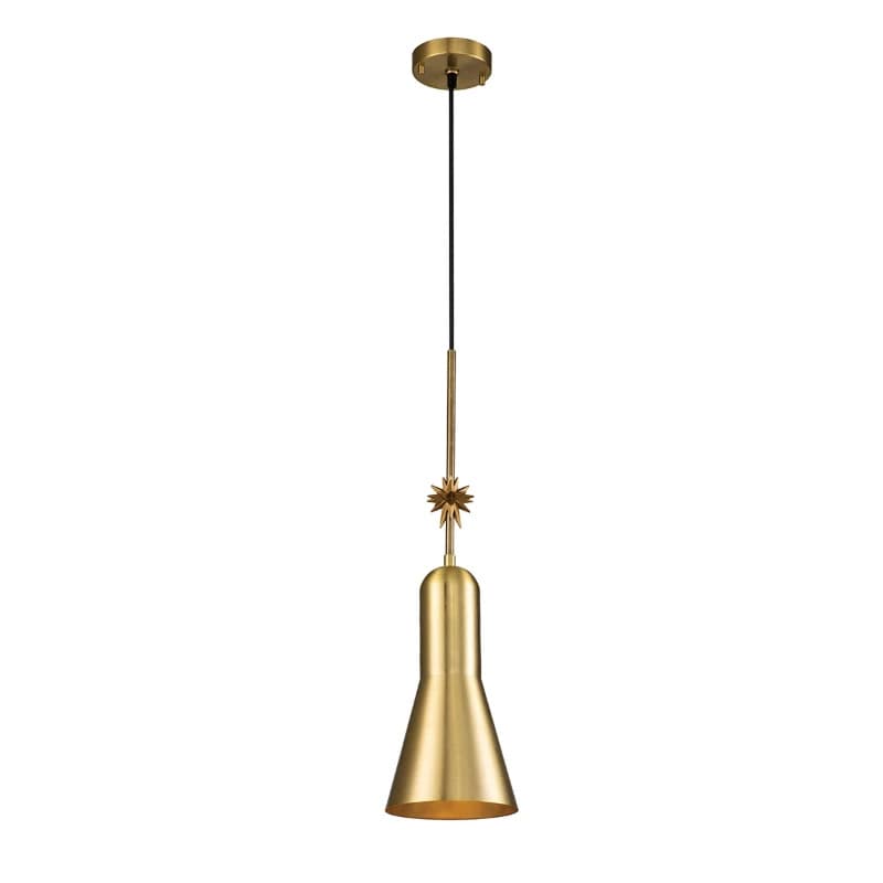 Elstead Lighting LED Hanglamp Etoile | 1X E27 Max 60W | Dimbaar | Aged Brass and Gold Leaf