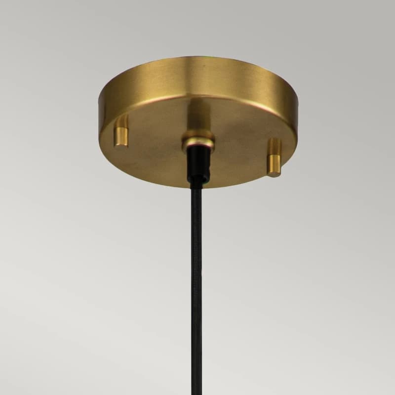 Elstead Lighting LED Hanglamp Etoile | 1X E27 Max 60W | Dimbaar | Aged Brass and Gold Leaf thumbnail 2