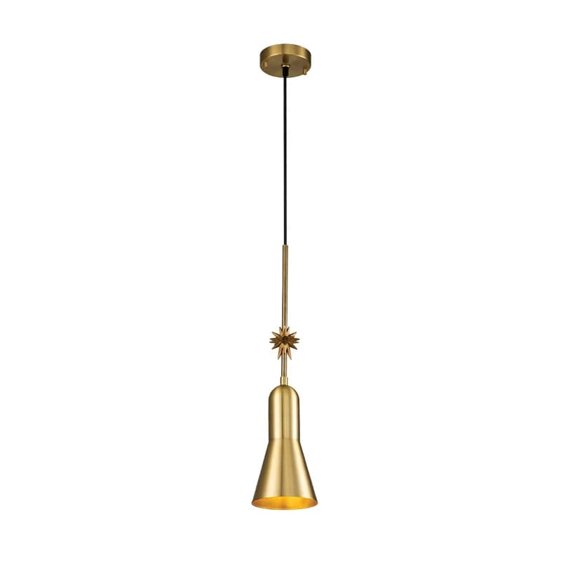 Elstead Lighting LED Hanglamp Etoile | 1X E27 Max 60W | Dimbaar | Aged Brass and Gold Leaf
