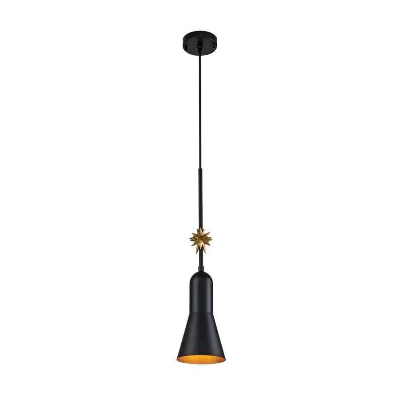 Elstead Lighting LED Hanglamp Etoile | 1X E27 Max 60W | Dimbaar | Matte Black and Gold Leaf