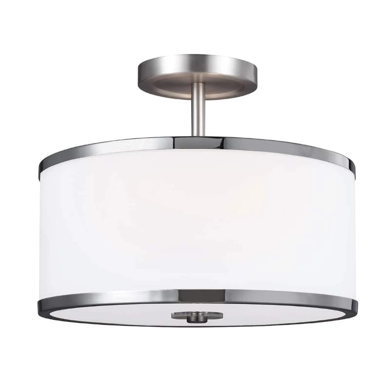 Feiss LED Hanglamp Prospect Park | 2X E27 Max 60W | Dimbaar | Satin Nickel with Chrome