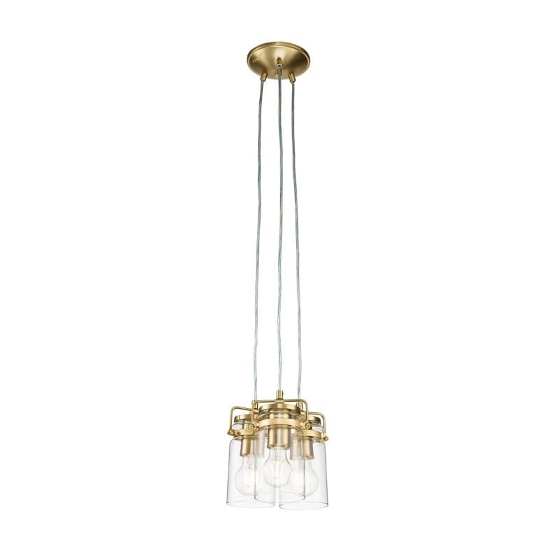 Kichler LED Hanglamp Brinley | 3X E27 Max 60W | Dimbaar | Brushed Brass