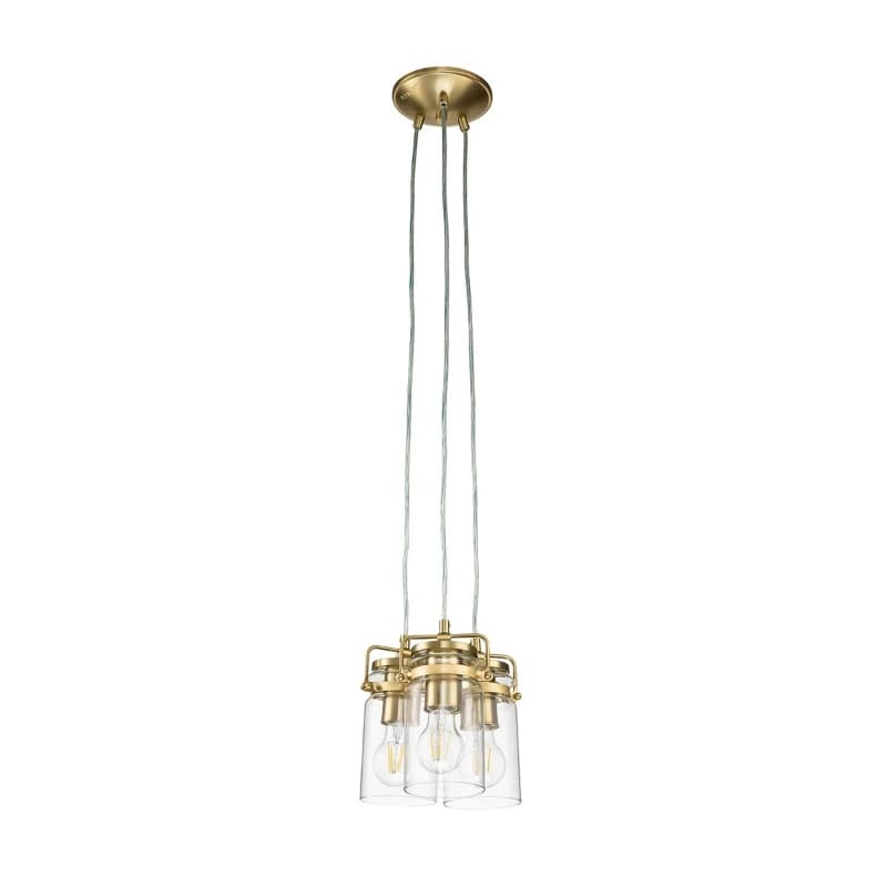 Kichler LED Hanglamp Brinley | 3X E27 Max 60W | Dimbaar | Brushed Brass thumbnail 2