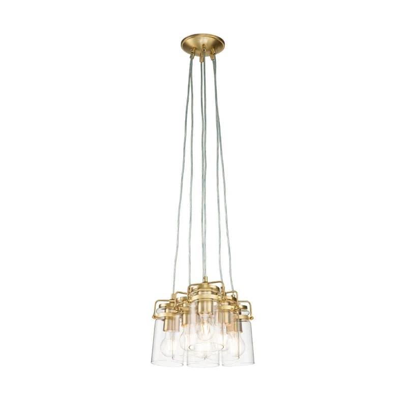 Kichler LED Hanglamp Brinley | 6X E27 Max 60W | Dimbaar | Brushed Brass