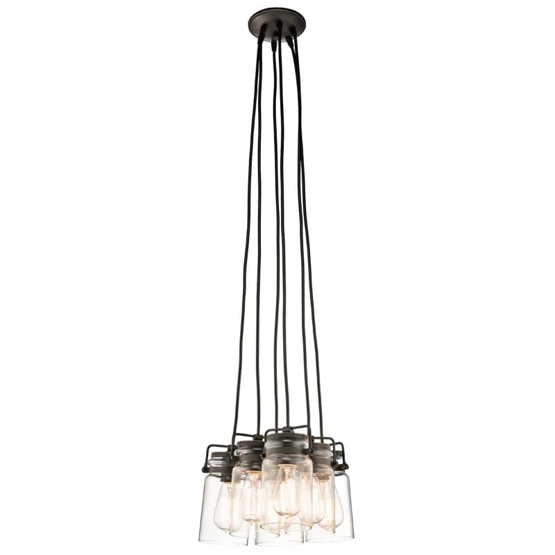 Kichler LED Hanglamp Brinley | 6X E27 Max 60W | Dimbaar | Olde Bronze