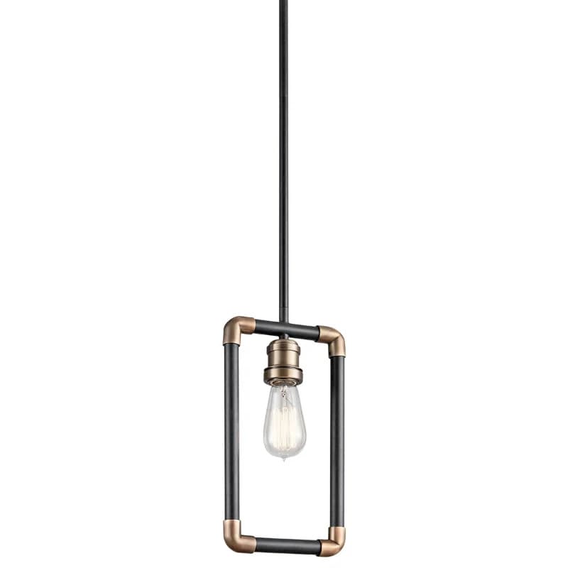 Kichler LED Hanglamp Imahn | 1X E27 Max 60W | Dimbaar | Black and Natural Brass