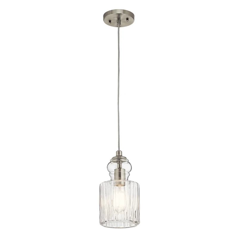 Kichler LED Hanglamp Riviera | 1X E27 Max 60W | Dimbaar | Brushed Nickel