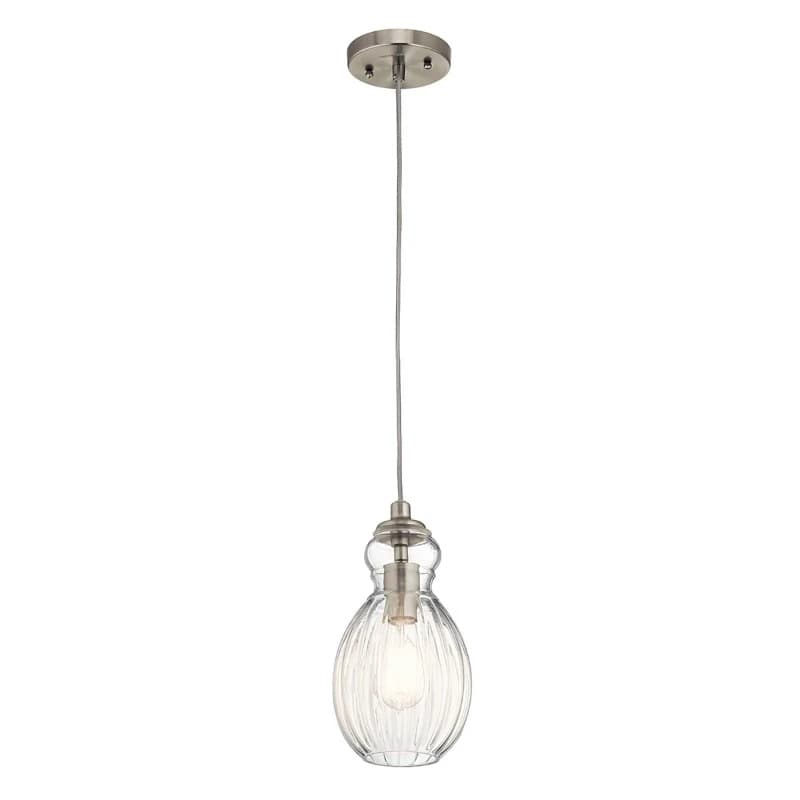 Kichler LED Hanglamp Riviera | 1X E27 Max 60W | Dimbaar | Brushed Nickel