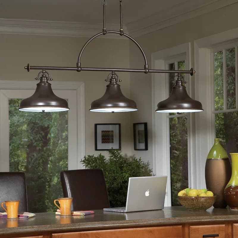 Quoizel LED Hanglamp Emery | 3X E27 Max 60W | Dimbaar | Palladian Bronze thumbnail 2