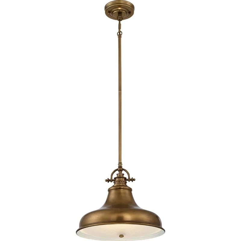 Quoizel LED Hanglamp Emery | 1X E27 Max 60W | Dimbaar | Weathered Brass
