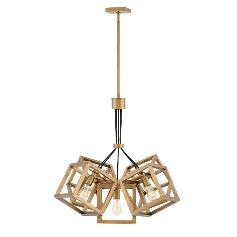 Hinkley/ Fredrick Ramond LED Hanglamp Ensemble | 5X E27 Max 60W | Dimbaar | Brushed Bronze