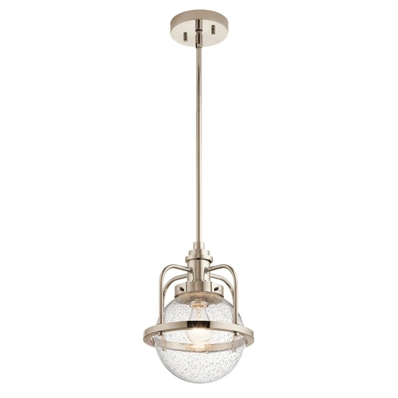 Kichler LED Hanglamp Triocent | 1X E27 Max 60W | IP44 | Dimbaar | Polished Nickel