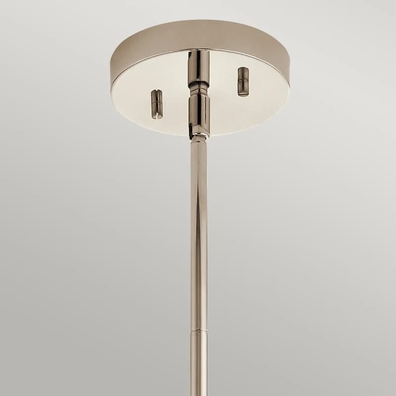 Kichler LED Hanglamp Triocent | 1X E27 Max 60W | IP44 | Dimbaar | Polished Nickel thumbnail 2