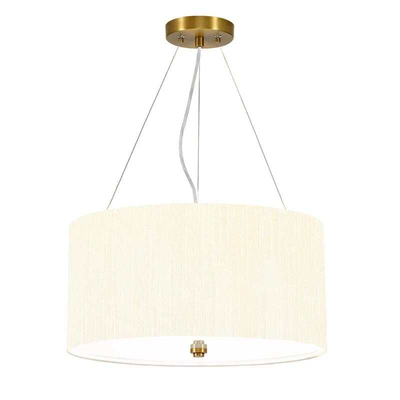 Designer's Lightbox LED Hanglamp Pearce | 3X E27 Max 60W | Dimbaar | Aged Brass, Ivory Shade