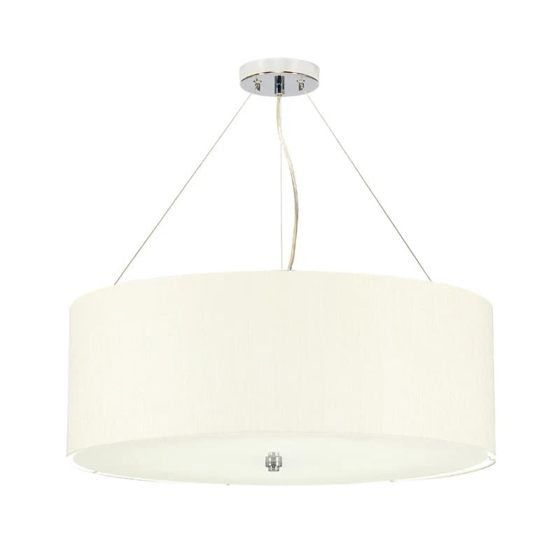 Designer's Lightbox LED Hanglamp Pearce | 5X E27 Max 60W | Dimbaar | Polished Chrome, Ivory Shade