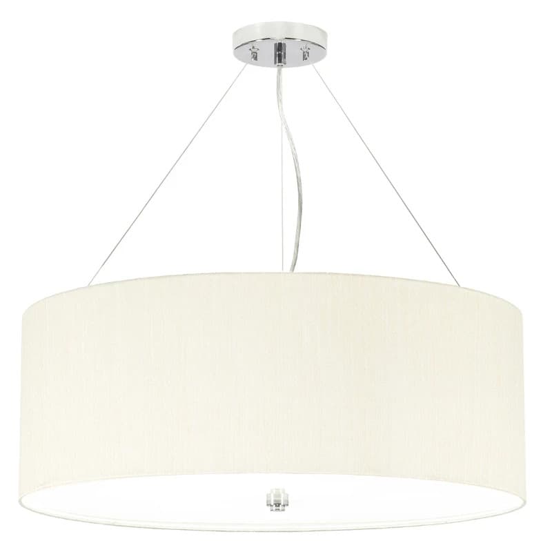 Designer's Lightbox LED Hanglamp Pearce | 5X E27 Max 60W | Dimbaar | Polished Chrome, Ivory Shade