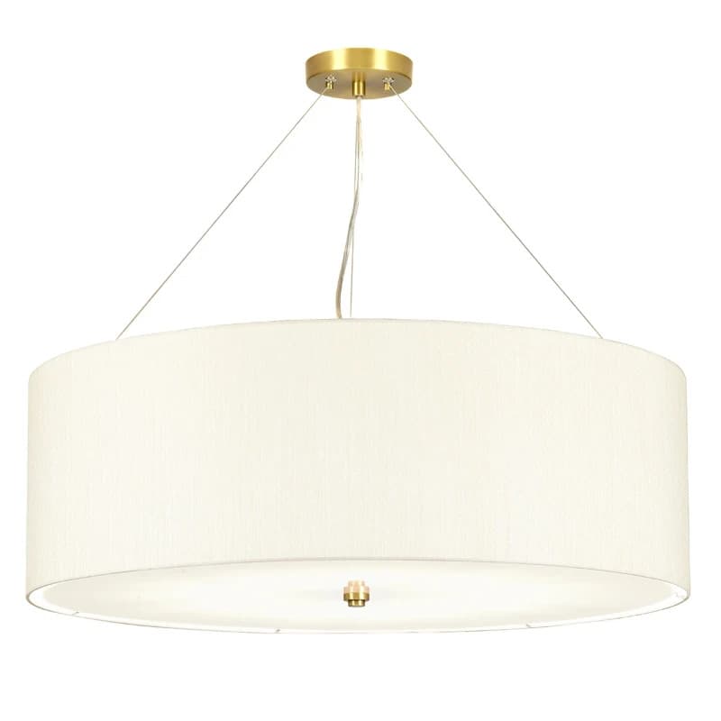 Designer's Lightbox LED Hanglamp Pearce | 7X E27 Max 60W | Dimbaar | Aged Brass, Ivory Shade