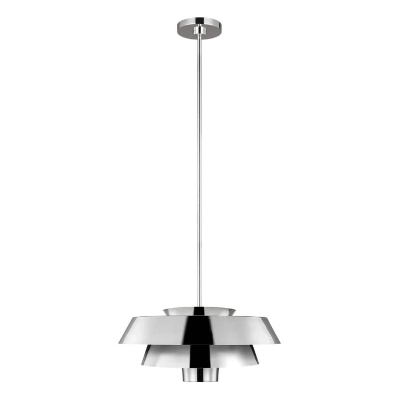 Feiss LED Hanglamp Brisbin | 1X E27 Max 60W | Dimbaar | Polished Nickel