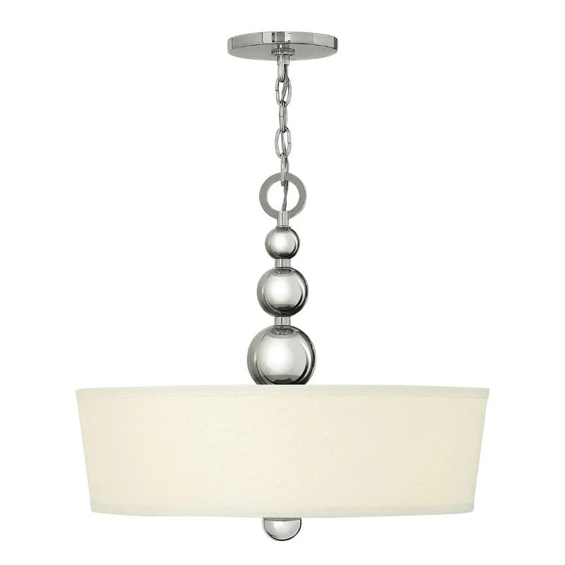 Hinkley LED Hanglamp Zelda | 3X E27 Max 60W | Dimbaar | Polished Nickel