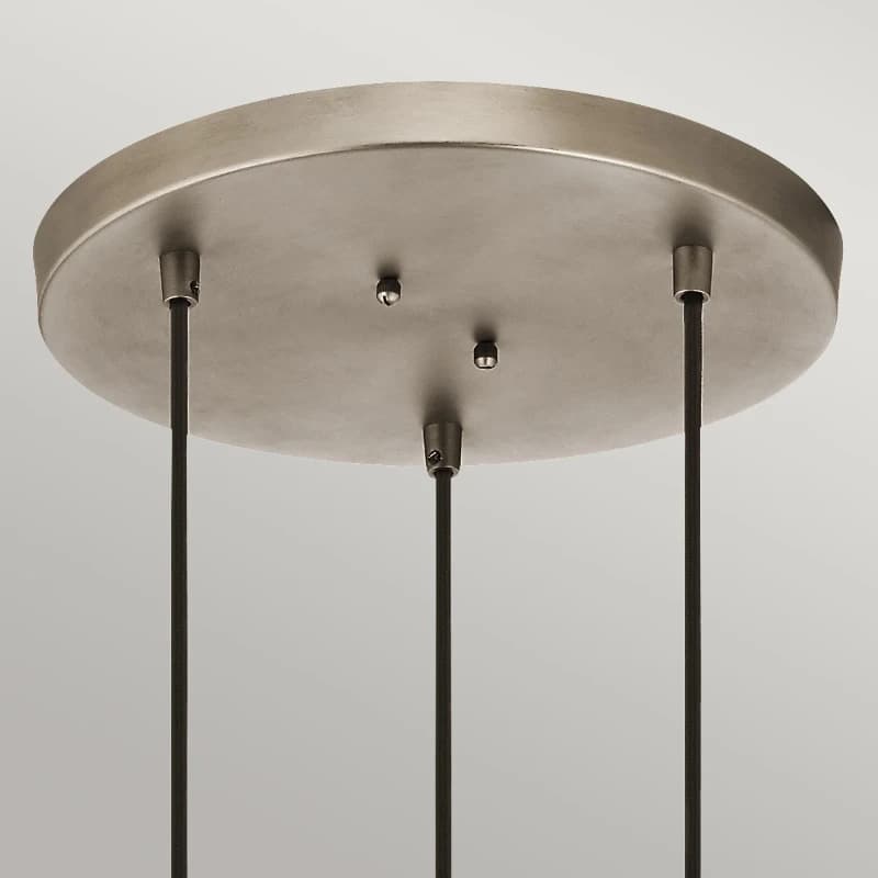 Kichler LED Hanglamp Asher II | 3X E27 Max 60W | Dimbaar | Antique Pewter thumbnail 2