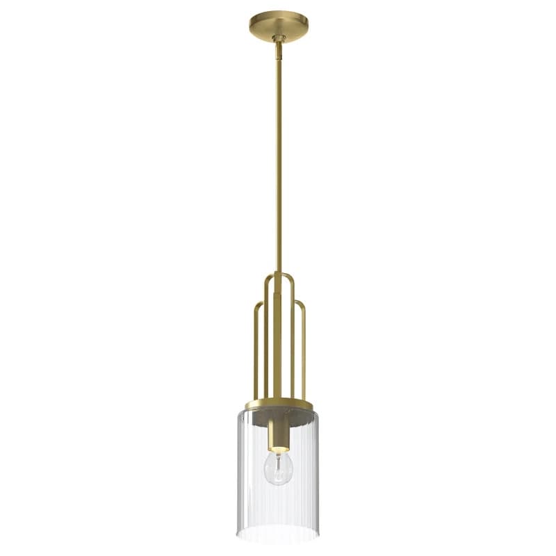 Kichler LED Hanglamp Kimrose | 1X E27 Max 60W | Dimbaar | Brushed Natural Brass