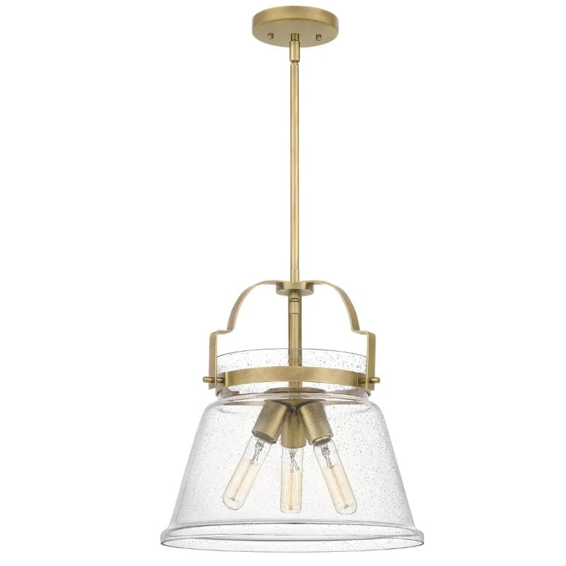 Quoizel LED Hanglamp Wimberley | 3X E27 Max 60W | Dimbaar | Weathered Brass