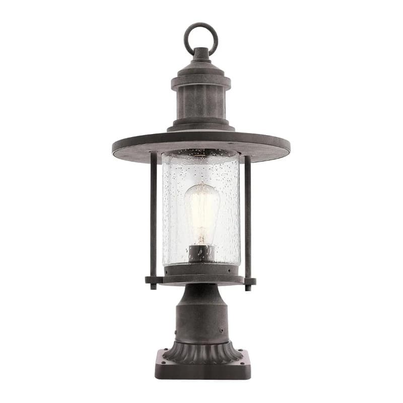 Kichler Mini LED Tuin Pilaar Riverwood | 1X E27 Max 60W | IP44 (Outdoor) | Weathered Zinc