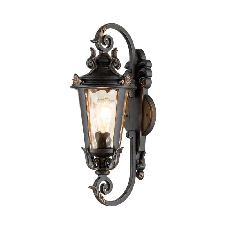 Elstead Lighting LED Wand Buitenlamp Baltimore | 1X E27 Max 60W | IP44 | Dimbaar | Weathered Bronze