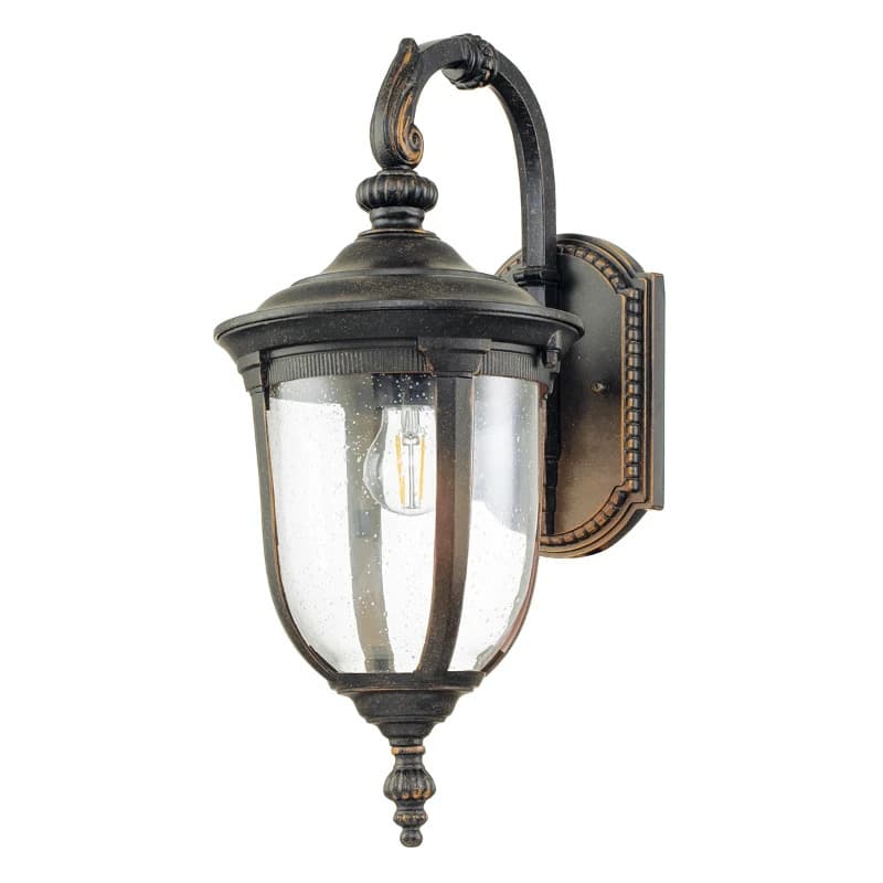 Elstead Lighting LED Wand Buitenlamp Cleveland | 1X E27 Max 60W | IP44 | Dimbaar | Weathered Bronze