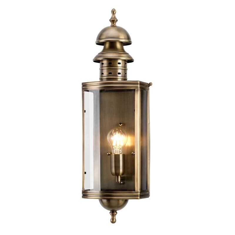 Elstead Lighting LED Wand Buitenlamp Downing Street | 1X E27 Max 60W | IP44 | Dimbaar | Aged Brass