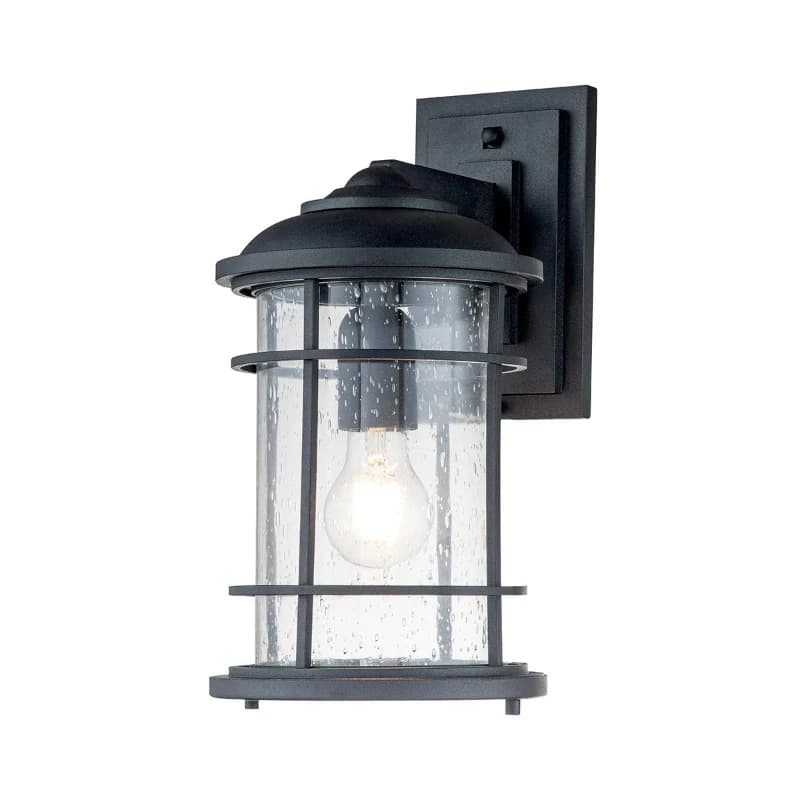 Feiss LED Wand Buitenlamp Lighthouse | 1X E27 Max 60W | IP44 | Dimbaar | Textured Black