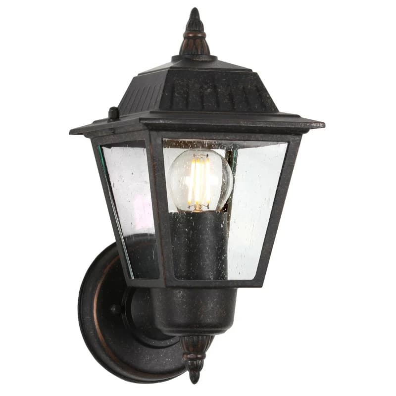 Garden Zone LED Wand Buitenlamp Highnam | 1X E27 Max 60W | IP44 | Dimbaar | Weathered Bronze