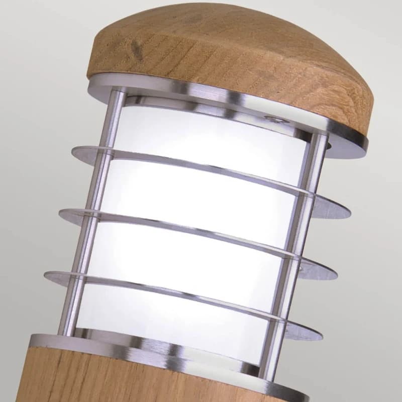Garden Zone LED Wand Buitenlamp Poole | 1X E27 Max 40W | IP44 | Dimbaar | Teak and Stainless Steel thumbnail 2