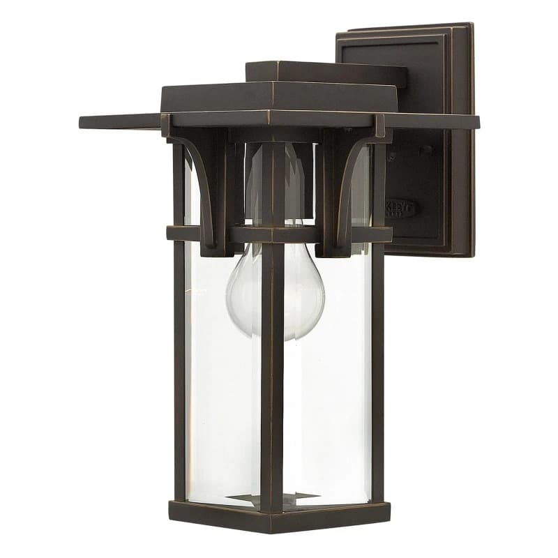 Hinkley LED Wand Buitenlamp Manhattan | 1X E27 Max 60W | IP44 | Dimbaar | Oil Rubbed Bronze