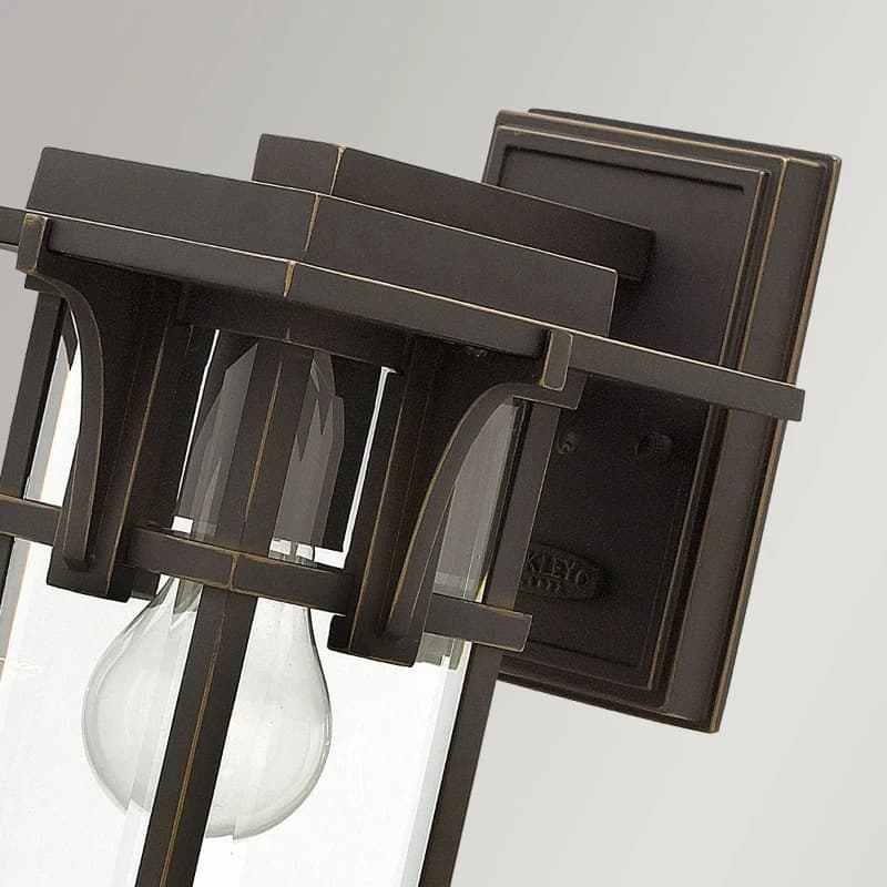 Hinkley LED Wand Buitenlamp Manhattan | 1X E27 Max 60W | IP44 | Dimbaar | Oil Rubbed Bronze thumbnail 2