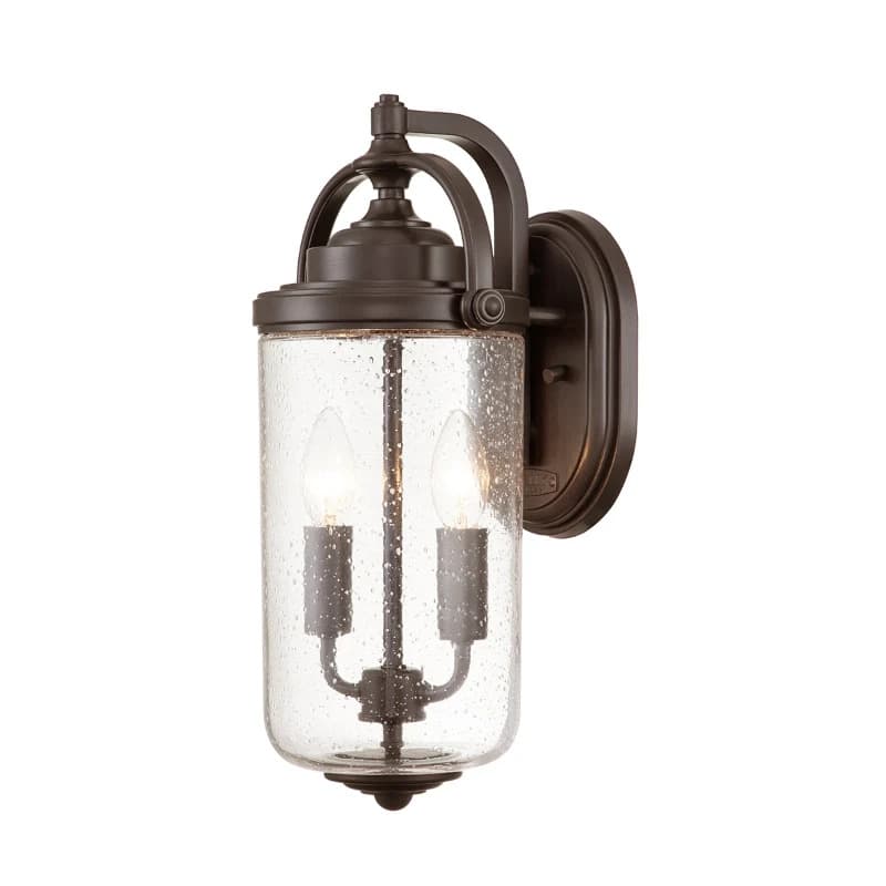 Hinkley LED Wand Buitenlamp Willoughby | 2X E14 Max 40W | IP44 | Dimbaar | Oil Rubbed Bronze