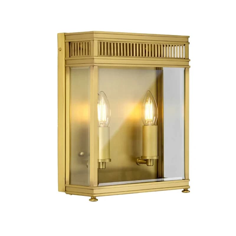 Elstead Lighting LED Buitenlamp Holborn | 2X E14 Max 40W | IP44 | Dimbaar | Brushed Brass
