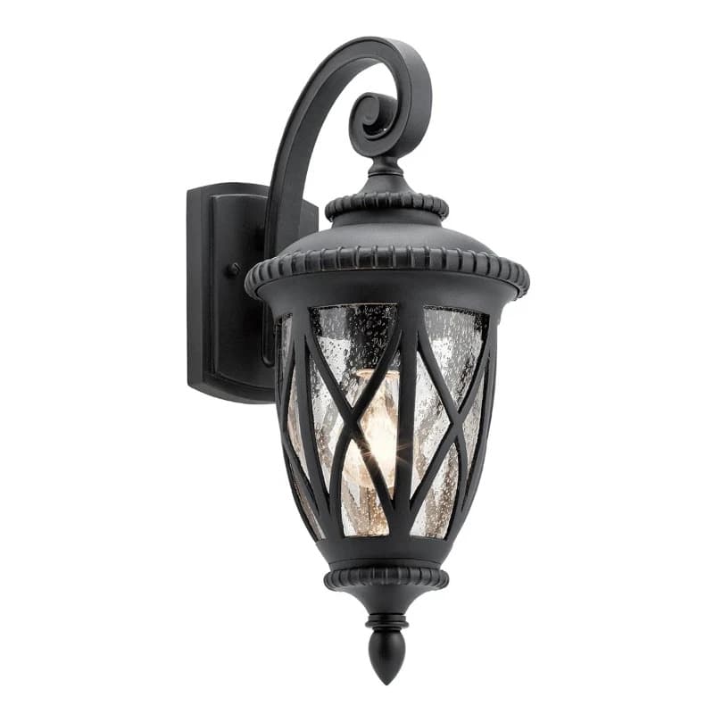 Kichler LED Wand Buitenlamp Admirals Cove | 1X E27 Max 60W | IP44 | Dimbaar | Textured Black