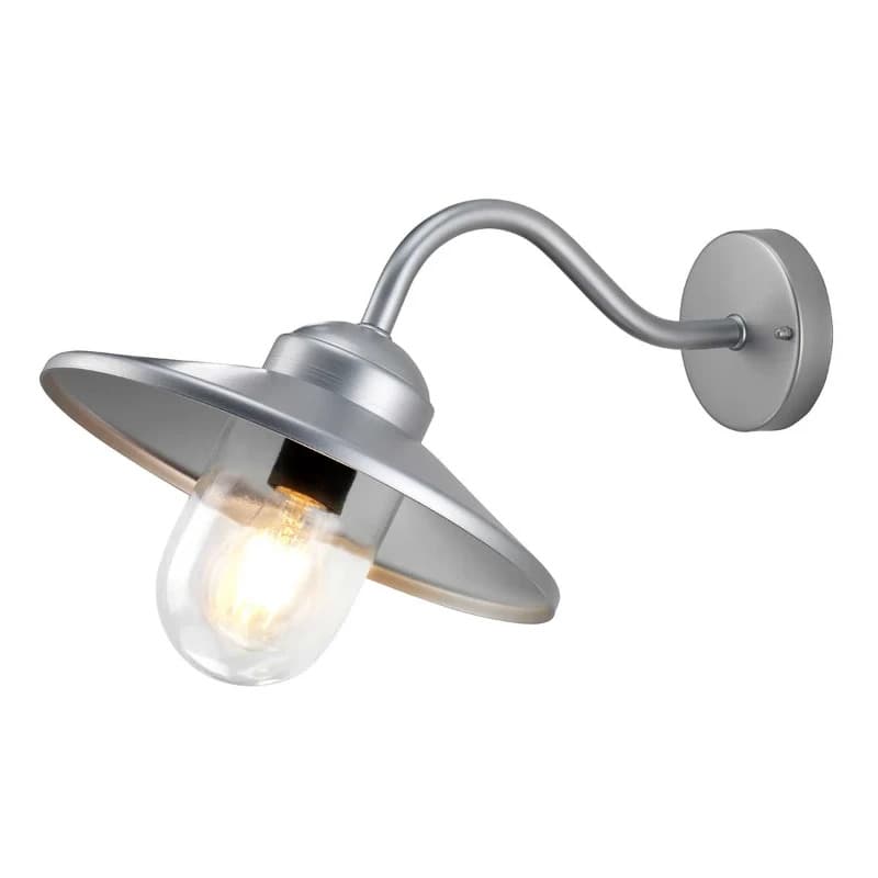 Elstead Lighting LED Wand Buitenlamp Klampenborg | 1X E27 Max 60W | IP44 | Dimbaar | Silver