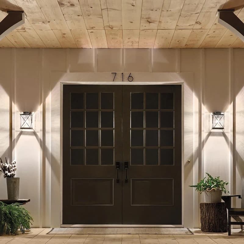 Kichler LED Wand Buitenlamp Argyle | 1X E27 Max 60W | IP44 | Dimbaar | Weathered Zinc thumbnail 2