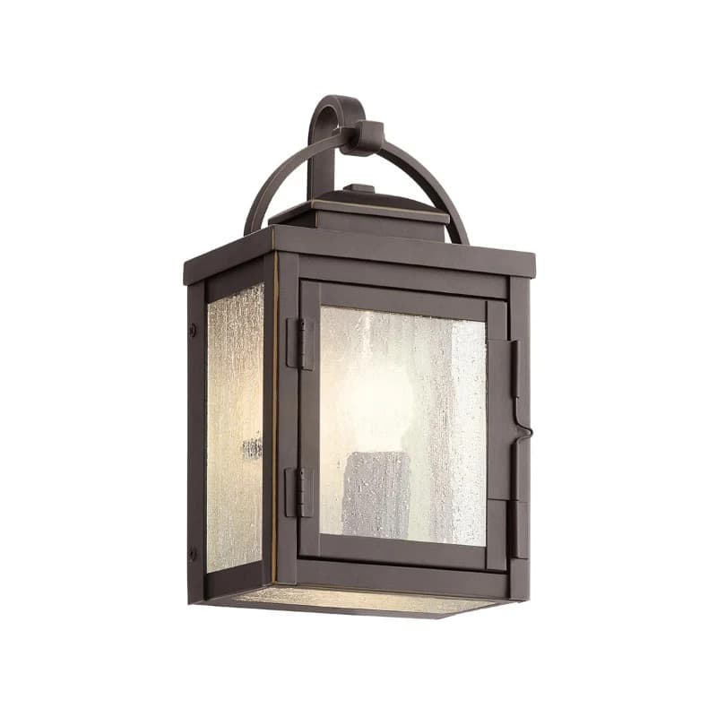 Kichler LED Wand Buitenlamp Carlson | 1X E27 Max 60W | IP44 | Dimbaar | Rubbed Bronze