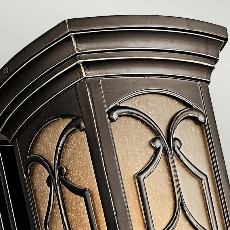 Kichler LED Wand Buitenlamp Franceasi | 1X E27 Max 60W | IP44 | Dimbaar | Olde Bronze thumbnail 2