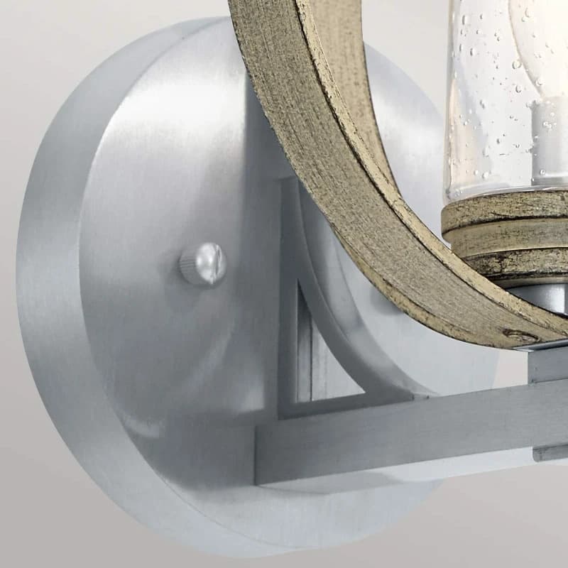 Kichler LED Wand Buitenlamp Grand Bank | 1X E14 Max 40W | IP44 | Dimbaar | Distressed Antique Grey&Brushed Aluminium thumbnail 2