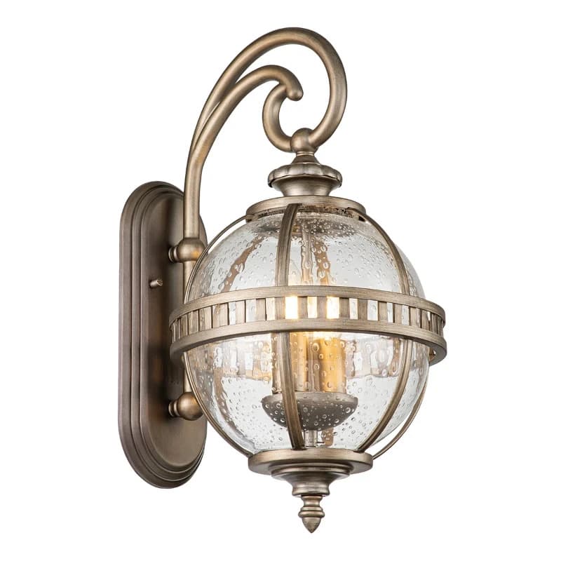 Kichler LED Wand Buitenlamp Halleron | 2X E14 Max 40W | IP44 | Dimbaar | Burnished Bronze