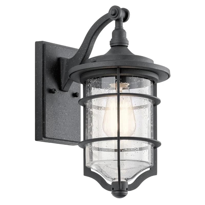 Kichler LED Wand Buitenlamp Royal Marine | 1X E27 Max 60W | IP44 | Dimbaar | Distressed Black
