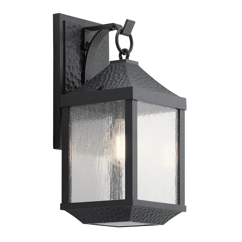 Kichler LED Wand Buitenlamp Springfield | 1X E27 Max 60W | IP44 | Dimbaar | Distressed Black